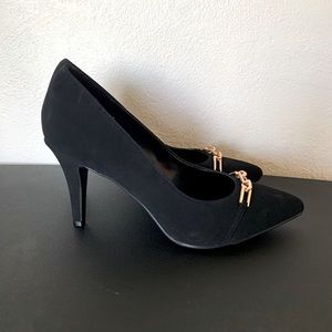 Impo Womens Heels Black Pointed Pumps Size 7.5